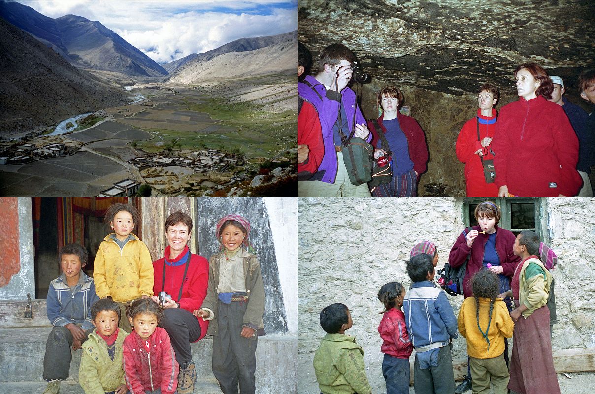 4 1 Milarepa Cave Near Nyalam, Shane And Jan With Tibetan Children